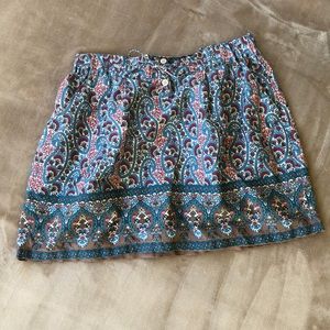 Converse One Star Mosaic Patterned Cotton Skirt